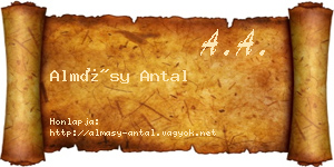 Almásy Antal névjegykártya