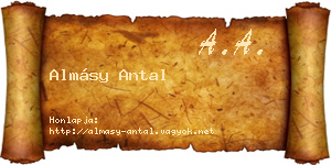 Almásy Antal névjegykártya